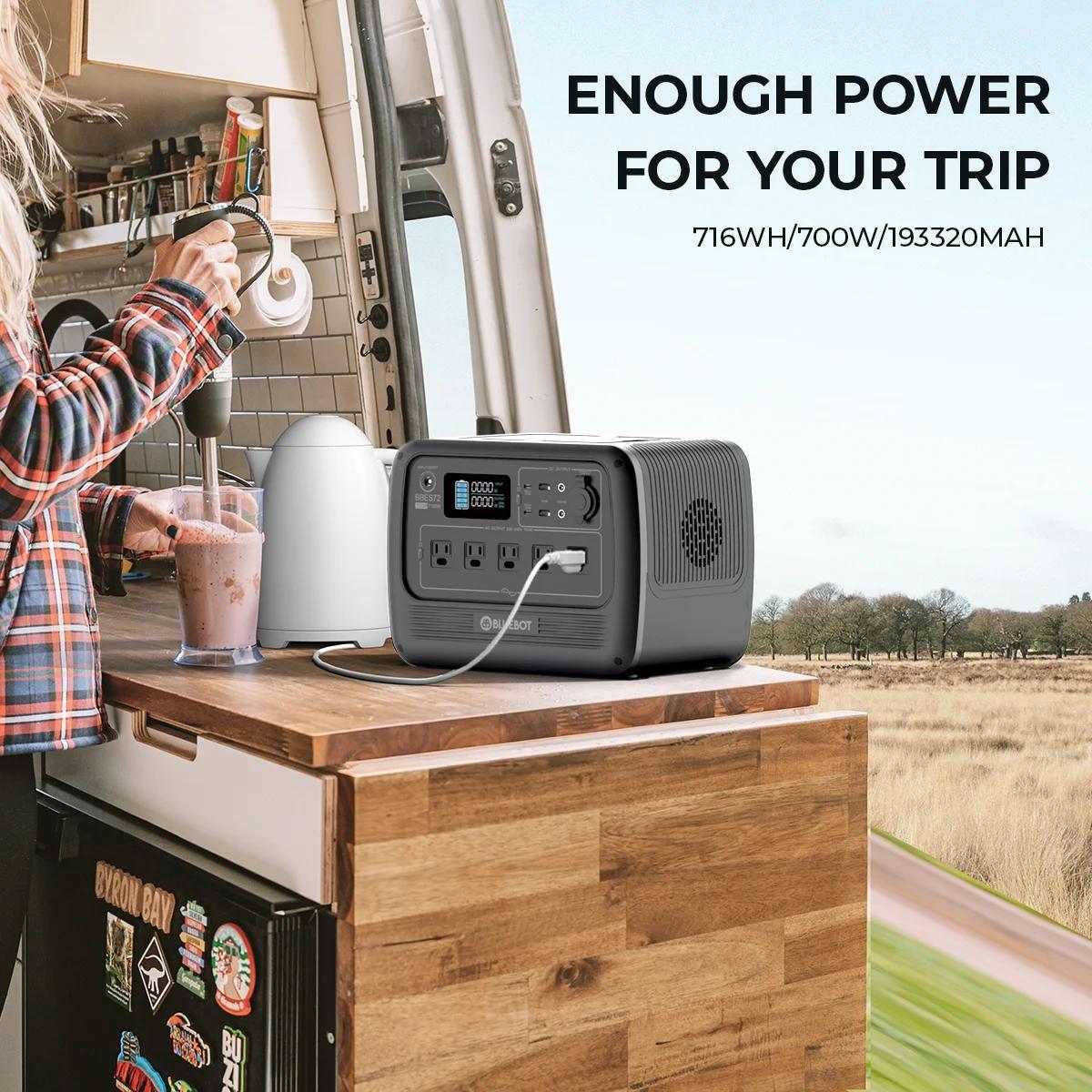 Generador Solar Portátil BLUETTI PS54 – 537Wh, 700W de Salida, Ideal para Camping y Apagones en Cuba - Imagen 8