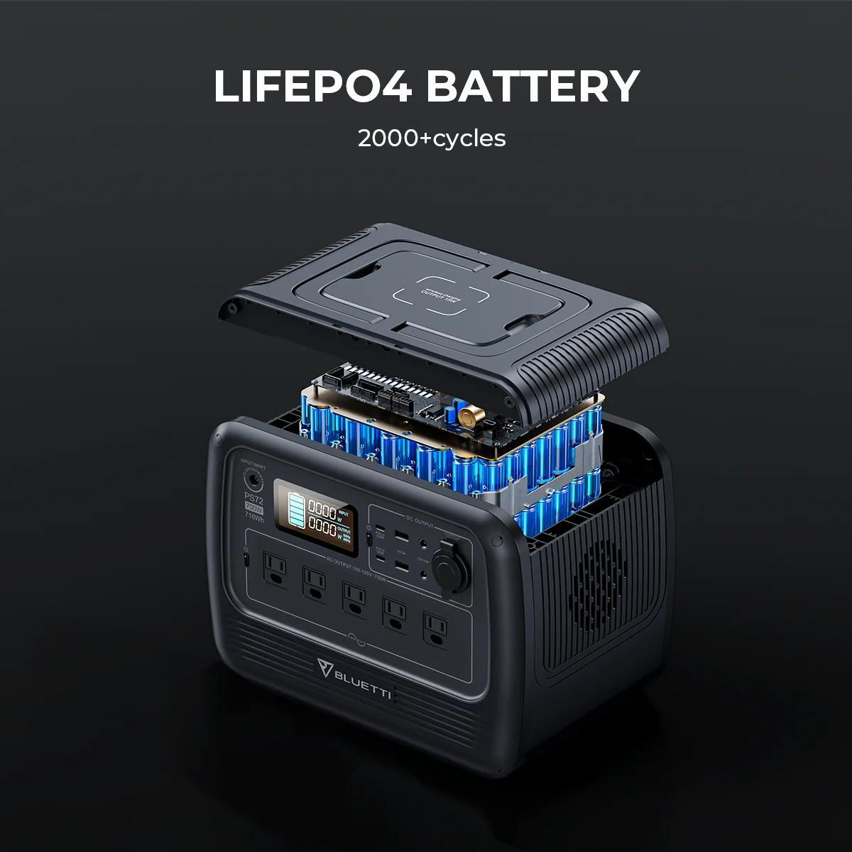 Generador Solar Portátil BLUETTI PS54 – 537Wh, 700W de Salida, Ideal para Camping y Apagones en Cuba - Imagen 5