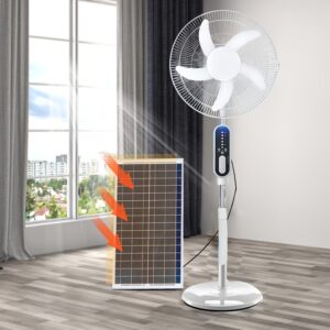 Ventilador solar recargable 16” con batería – Envío a Cuba