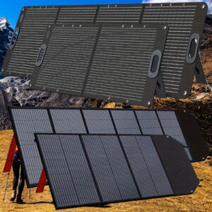 CTOLITY Panel Solar Portátil 100W / 200W / 400W – Plegable y Compatible con Estaciones de Energía, para Camping, RV, Emergencias y Apagones