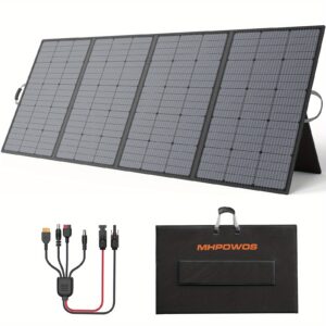 Panel Solar MHPOWOS 400W Plegable – Alta Eficiencia 23.5%, Compatible con Generadores Solares y Controladores MPPT