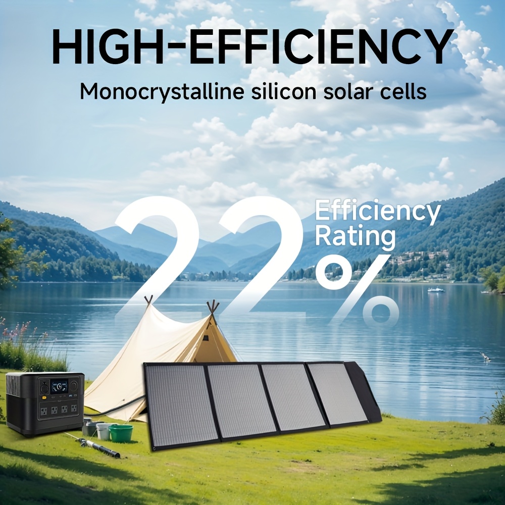 Panel Solar Plegable LVYUAN 200W/400W – Monocristalino, Ultraligero y Portátil para Emergencias y Energía en Cuba - Imagen 6