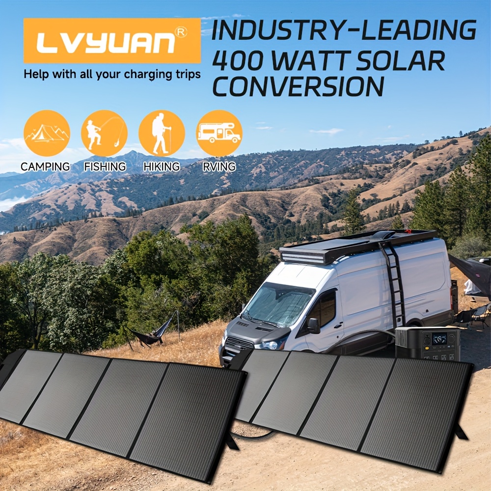 Panel Solar Plegable LVYUAN 200W/400W – Monocristalino, Ultraligero y Portátil para Emergencias y Energía en Cuba - Imagen 8