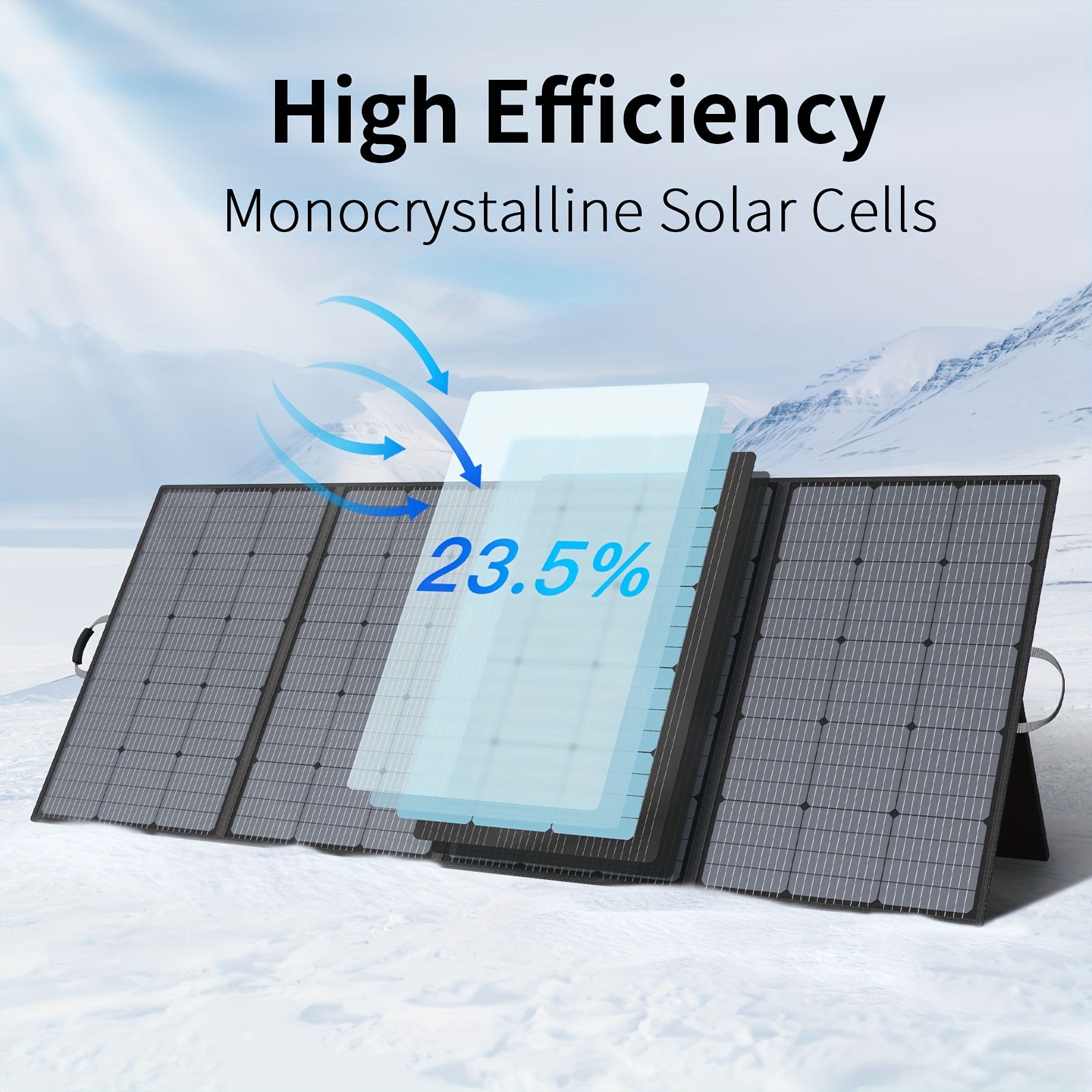 Panel Solar MHPOWOS 400W Plegable – Alta Eficiencia 23.5%, Compatible con Generadores Solares y Controladores MPPT - Imagen 5