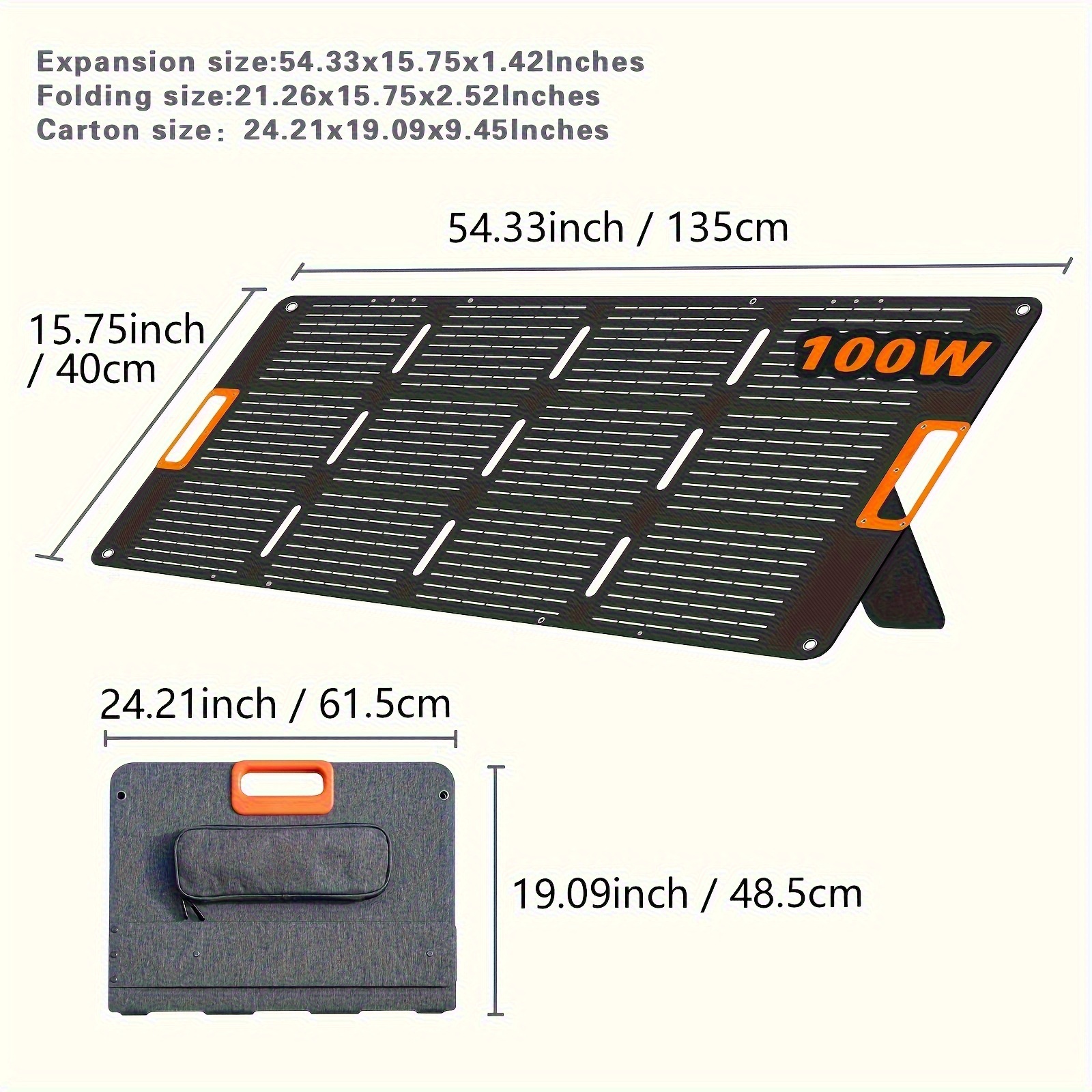 Panel Solar Plegable 100W / 200W – 23% Eficiencia, Ultraligero, Cargador Solar para Camping, Apagones, Barcos y RV - Imagen 7